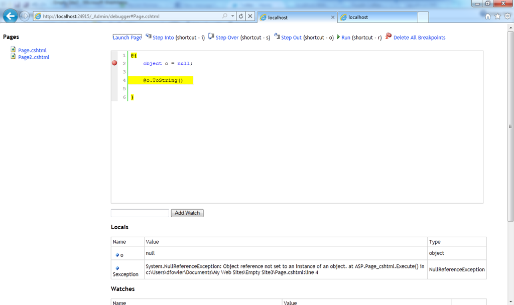 Asp.net Webpages
