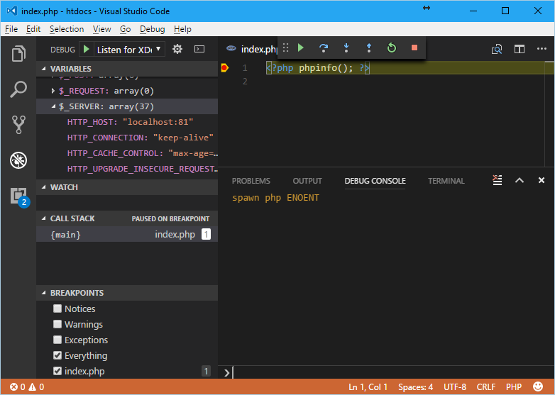 Main php c. Code browser.