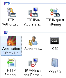 Application Warm-Up: Selected under IIS settings