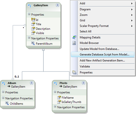 Entity Framework 4.0: Generate Database Script from Model