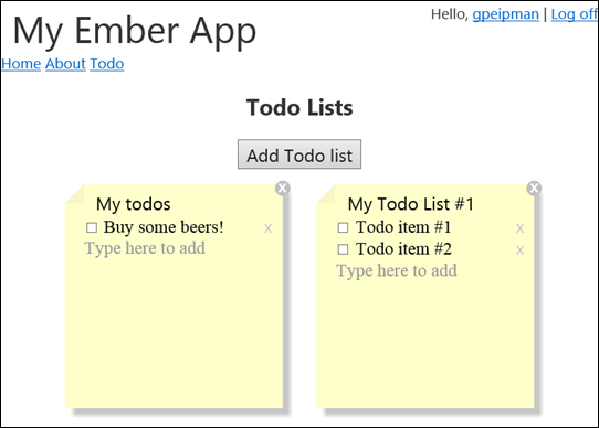 Single Page Application: Ember