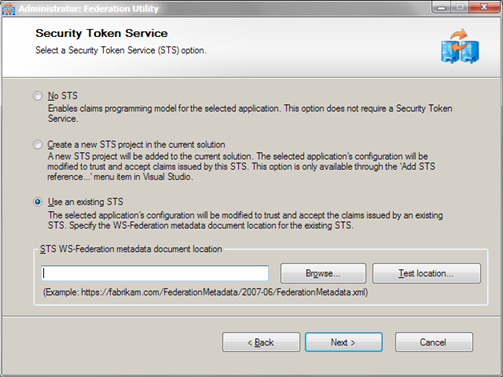 AppFabric Access Control Service: Insert federation metadata URL