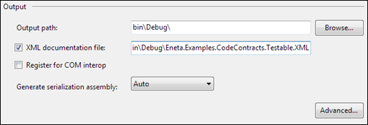 Visual Studio 2010: Enabling XML-documentation for project