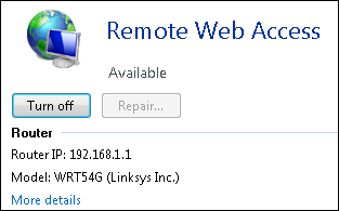 Windows Home Server: Router is configured correctly