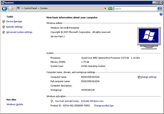 Windows Azure: Small instance hardware