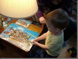 Noah completes the Windows 7 Party pack puzzle