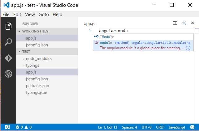 how to use visual studio code for angular 7