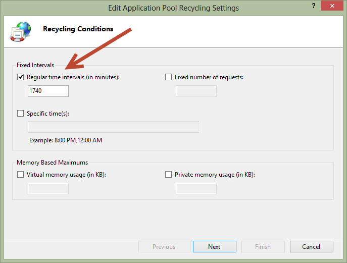 Scott Forsyth's Blog - Why is the IIS default app pool recycle set 1740 minutes?