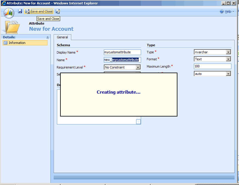 Customizer 1 saves the field, hence the attribute creation is triggered