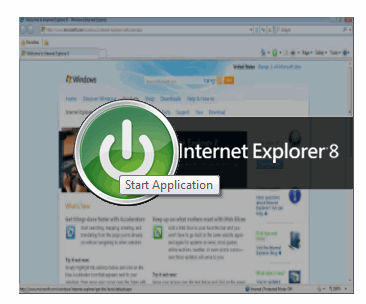 Picture 3 - Start Internet Explorer 8 (IE8) application from spoon 