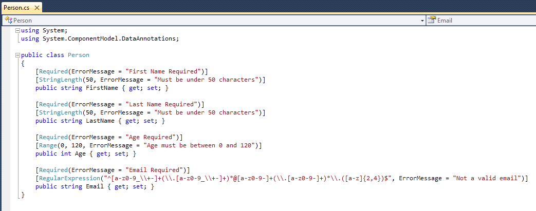 mvc data annotations validation example