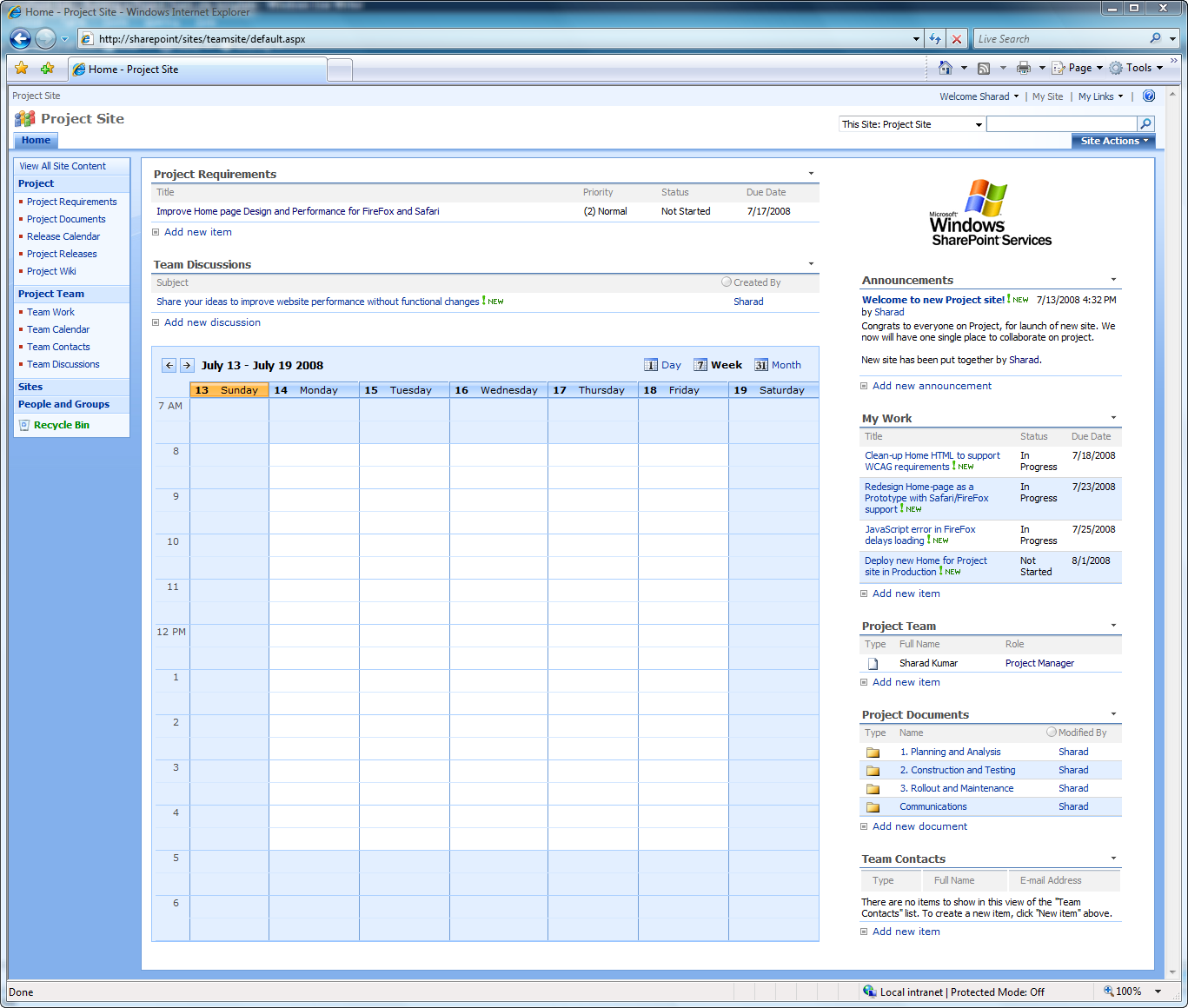 Download free Sharepoint 2010 Team Site Wiki Template starttoday